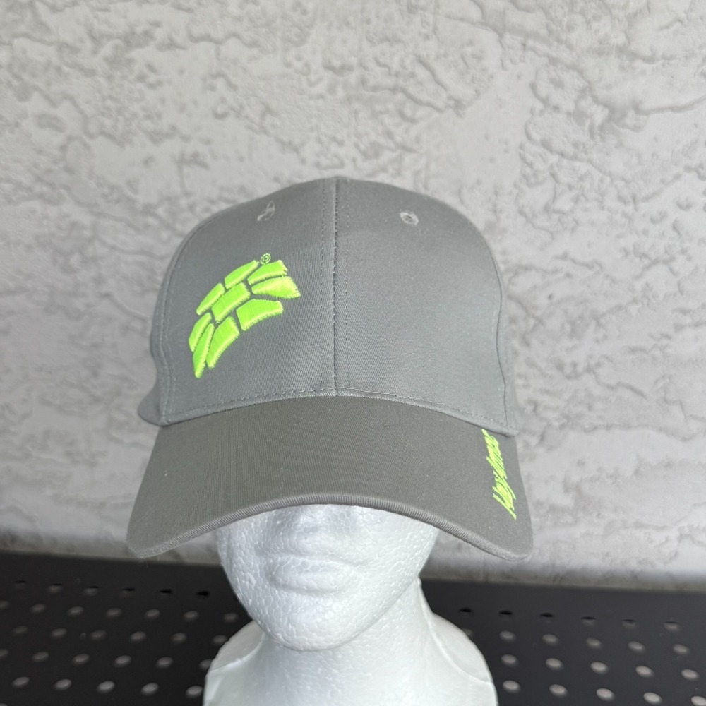 Hex Armor Fitted Baseball‎ Cap Small/Medium Gray Neon Green